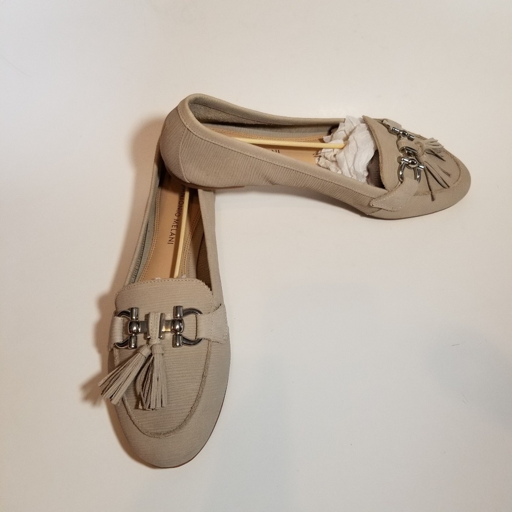 Antonio Melani Yang Leather Flats Tassel & Buckle